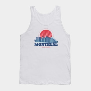 Retro Montreal, Canada Skyline Tank Top